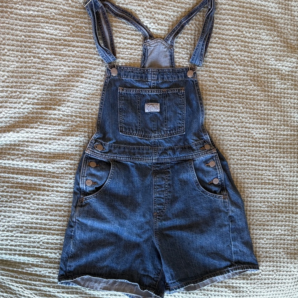 Levi's Denim Short Overalls